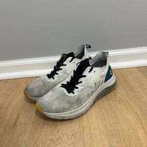 Charly Men's Vermillion White Black Teal Blue Running Athletic Sneakers Size 9.5